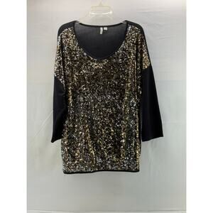 Cato sequined top 22/24W multi colored sequined
